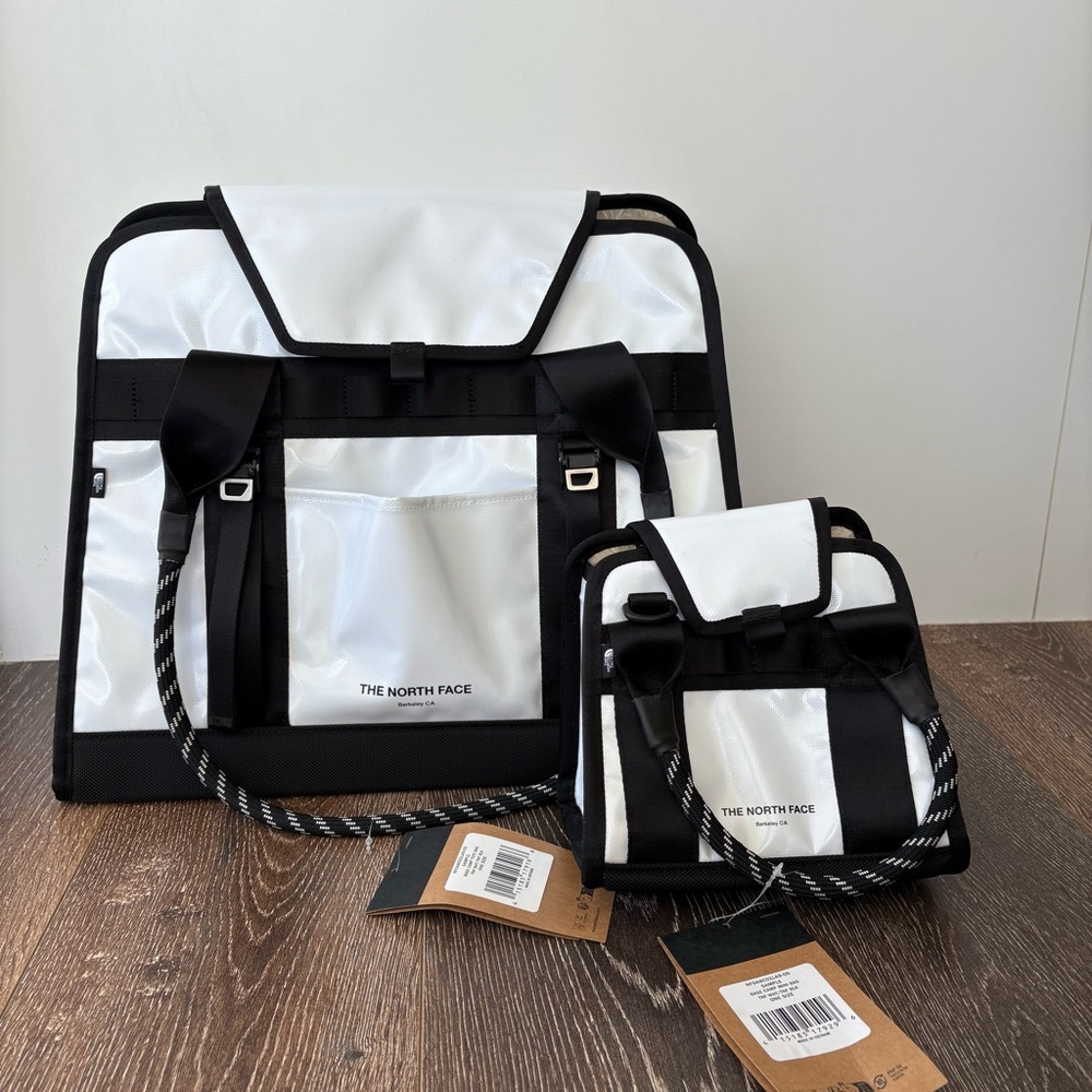 NEW North Face White Base Camp Tote Bag and Base Camp Mini Bag